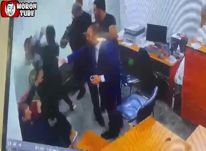 Video :The hotel management are beaten by a gang after they sacked a member of their community